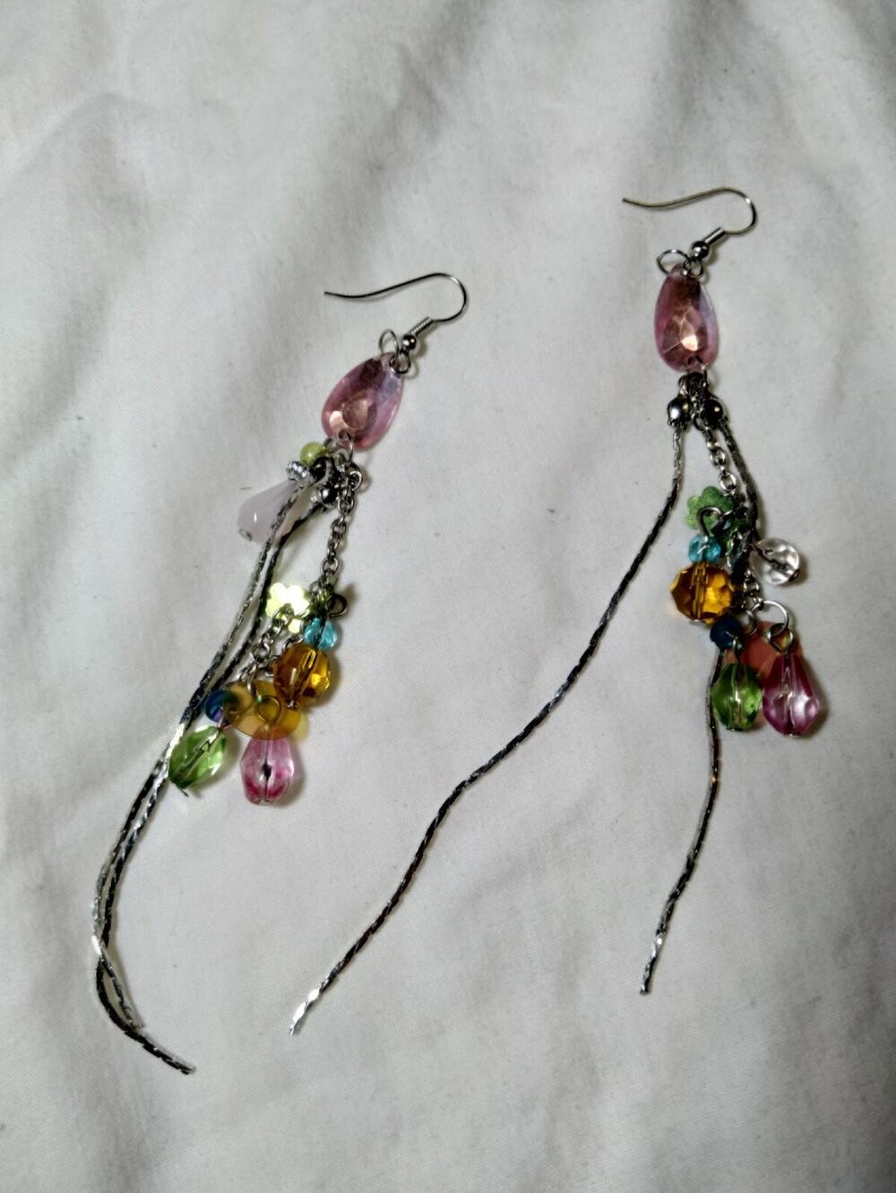 Dramatic Large Earring Lot Fashion Jewelry Pierced Multicolor Various Style 6 Pa